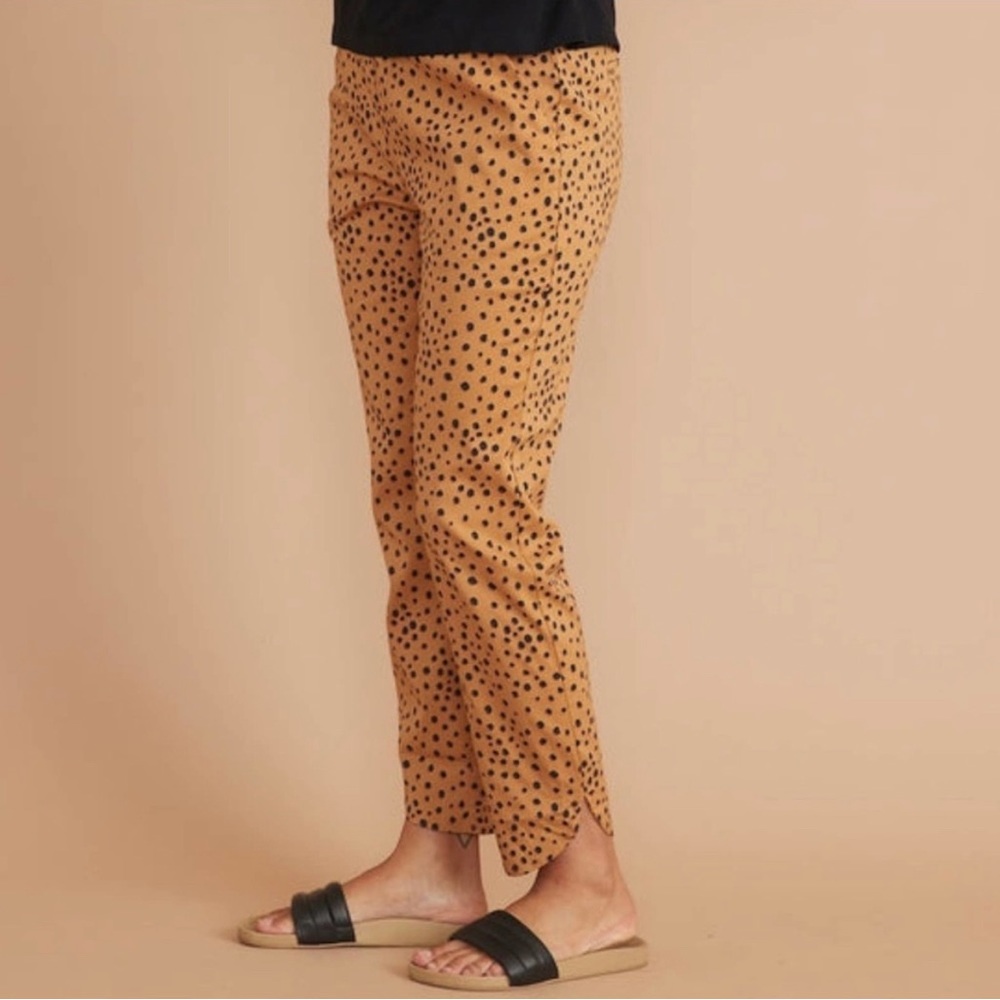 Marine Layer Re-Spun Allison Pants Abstract Cheetah Print large
